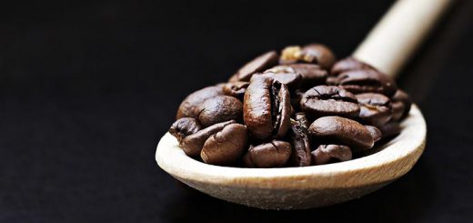 Wooden Spoon With Coffee Beans